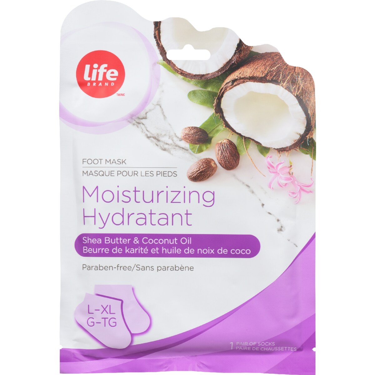 Moisturizing Foot Mask, Lrg