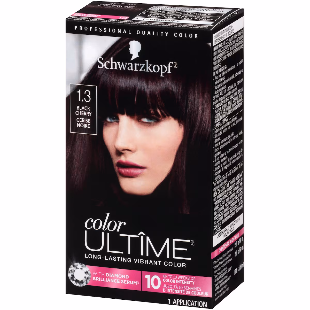 Color Ultime  Crème colorante permanente pour cheveux  Cerise noire 1.3