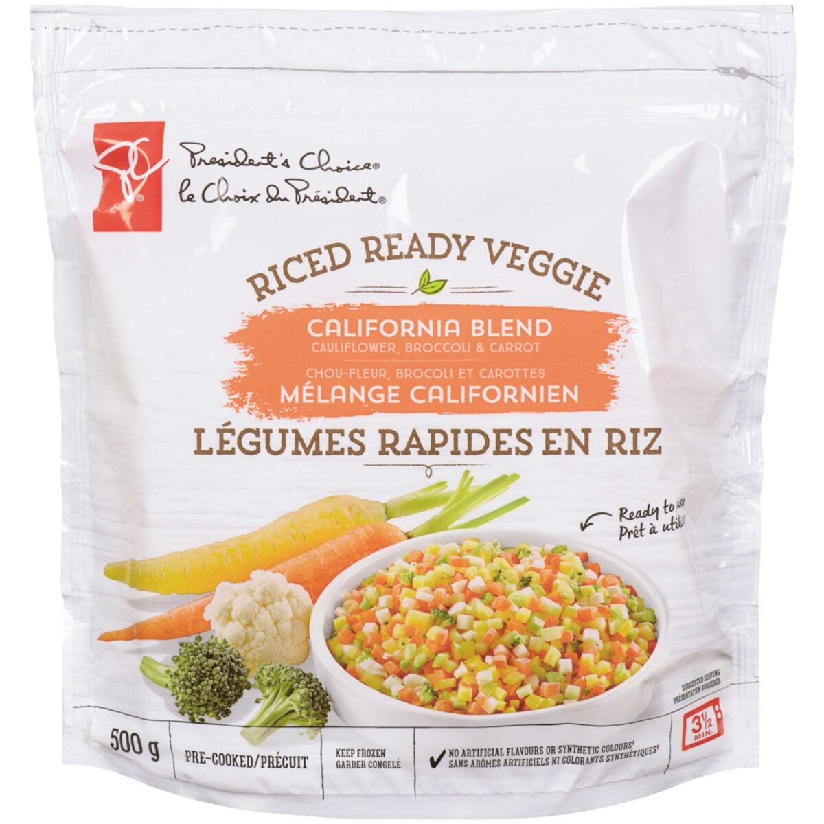 Légumes rapides en riz mélange californien