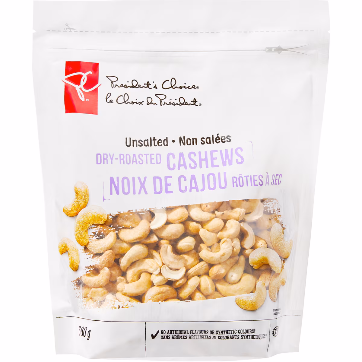 Noix de cajou rôties à sec