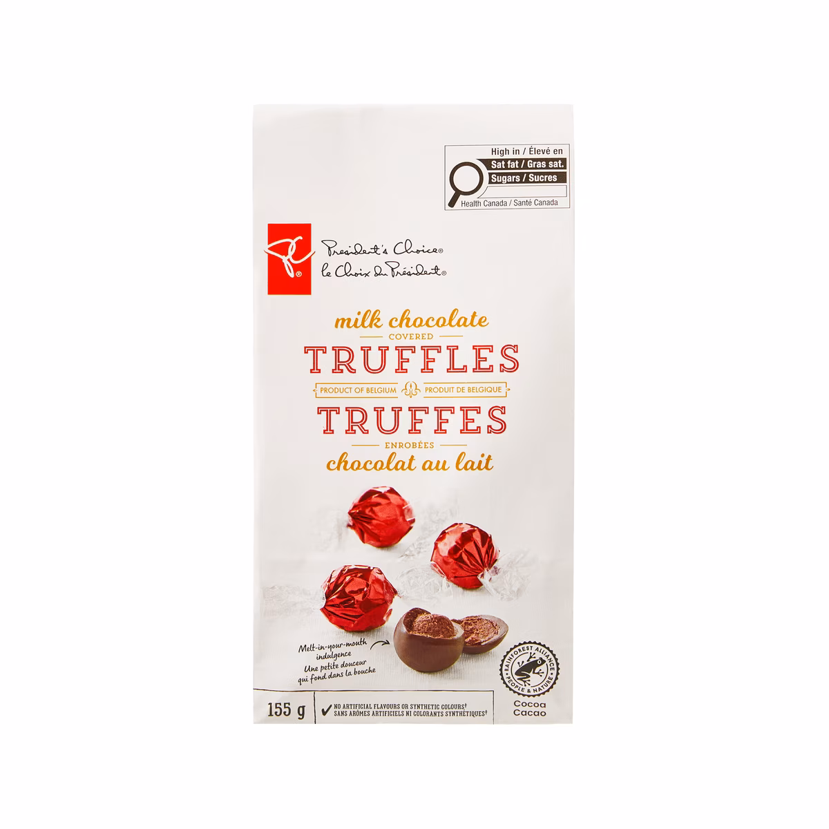 Truffes enrobées chocolat au lait
