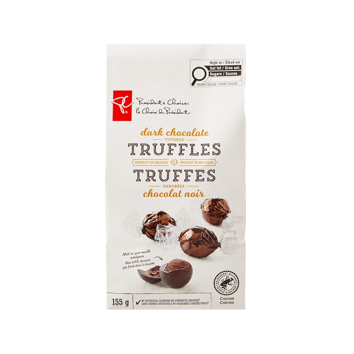 Truffes au chocolat noir