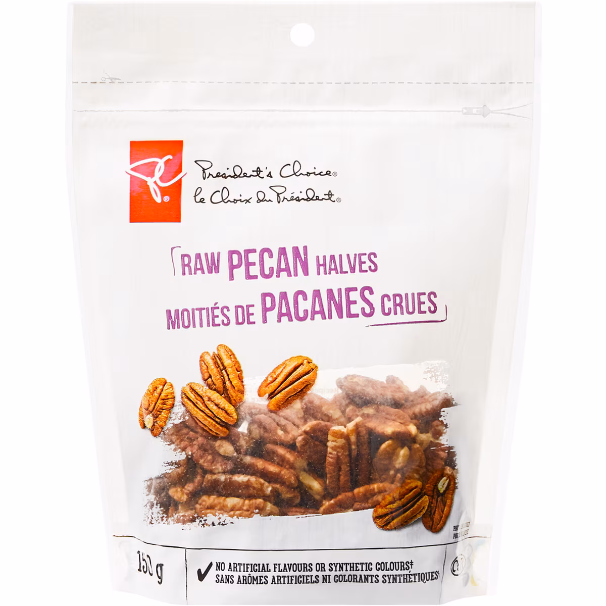 Moitiés de pacanes crues