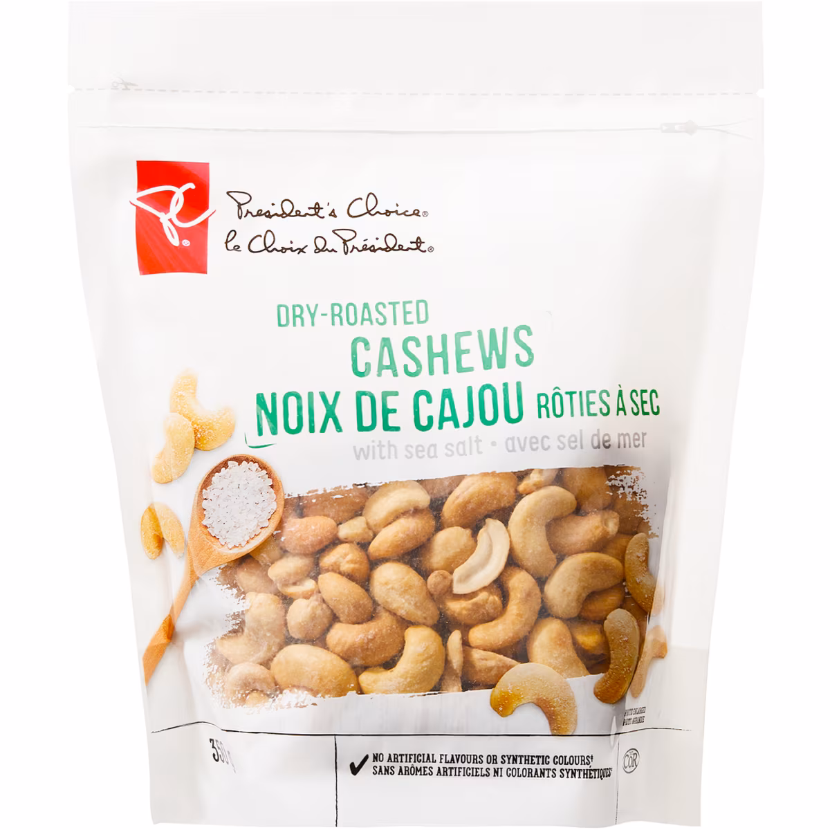 Noix de cajou rôties à sec avec sel de mer