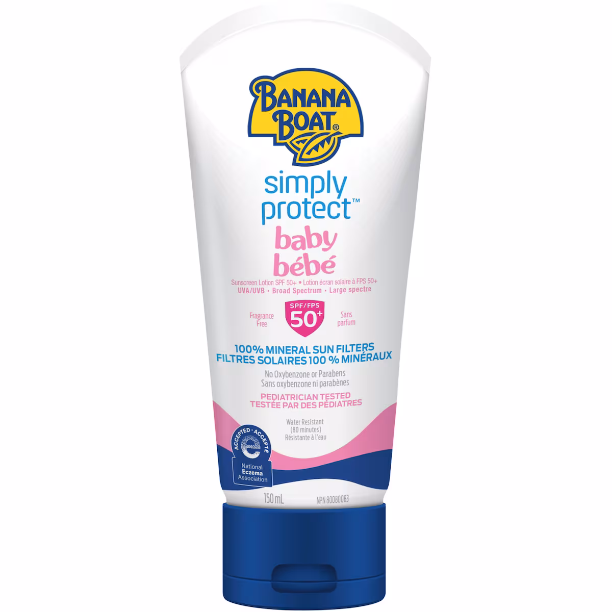 Lotion écran solaire Simply ProtectMC à FPS 50+ pour bébés à base de filtres minéraux