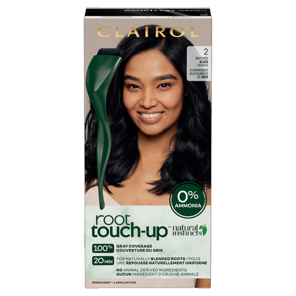 Root Touch-Up by Natural Instincts 2 Noir, Coloration permanente sans ammoniaque