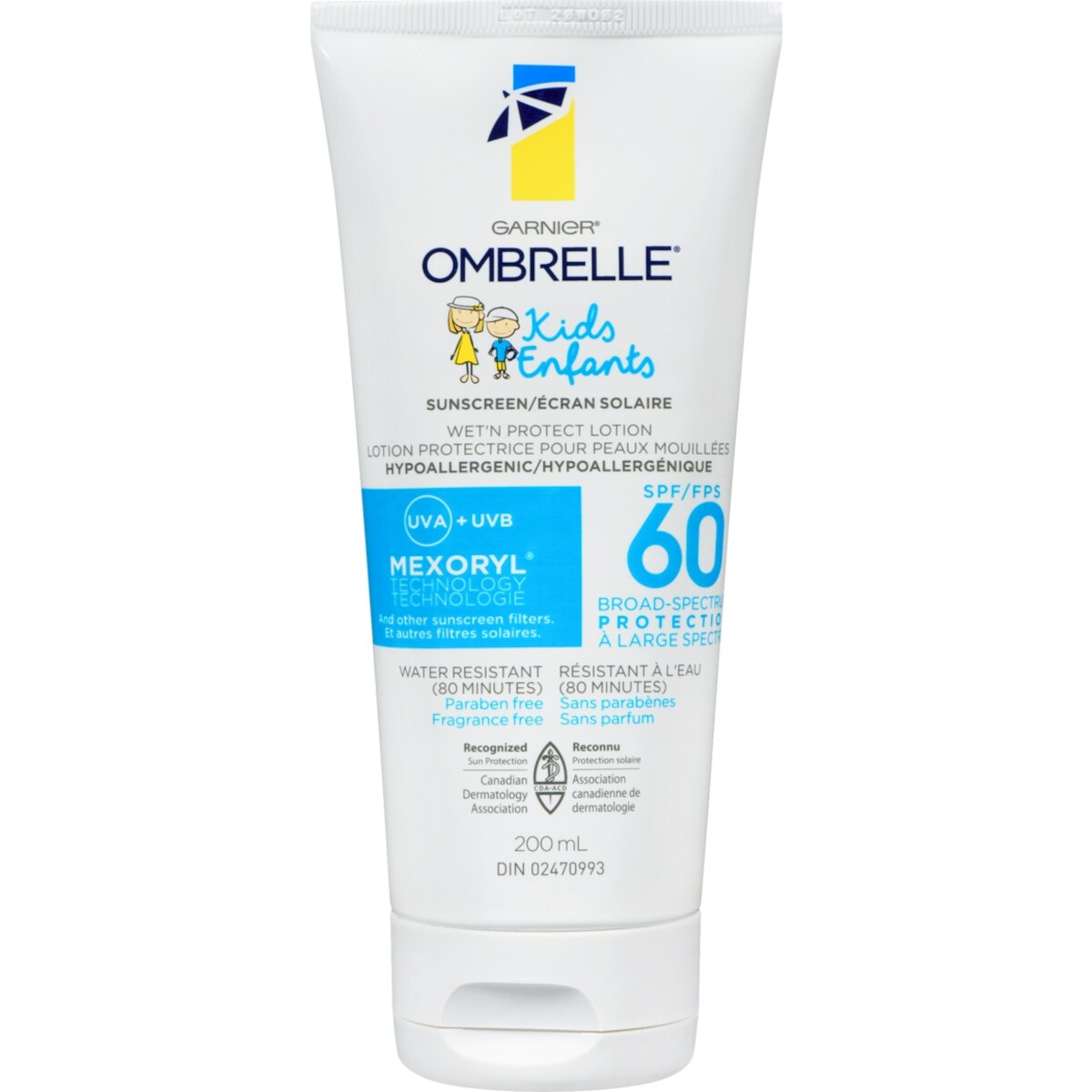 Enfants lotion écran solaire pour protéger protection pour peaux mouillées fps 60 uva + uvb
