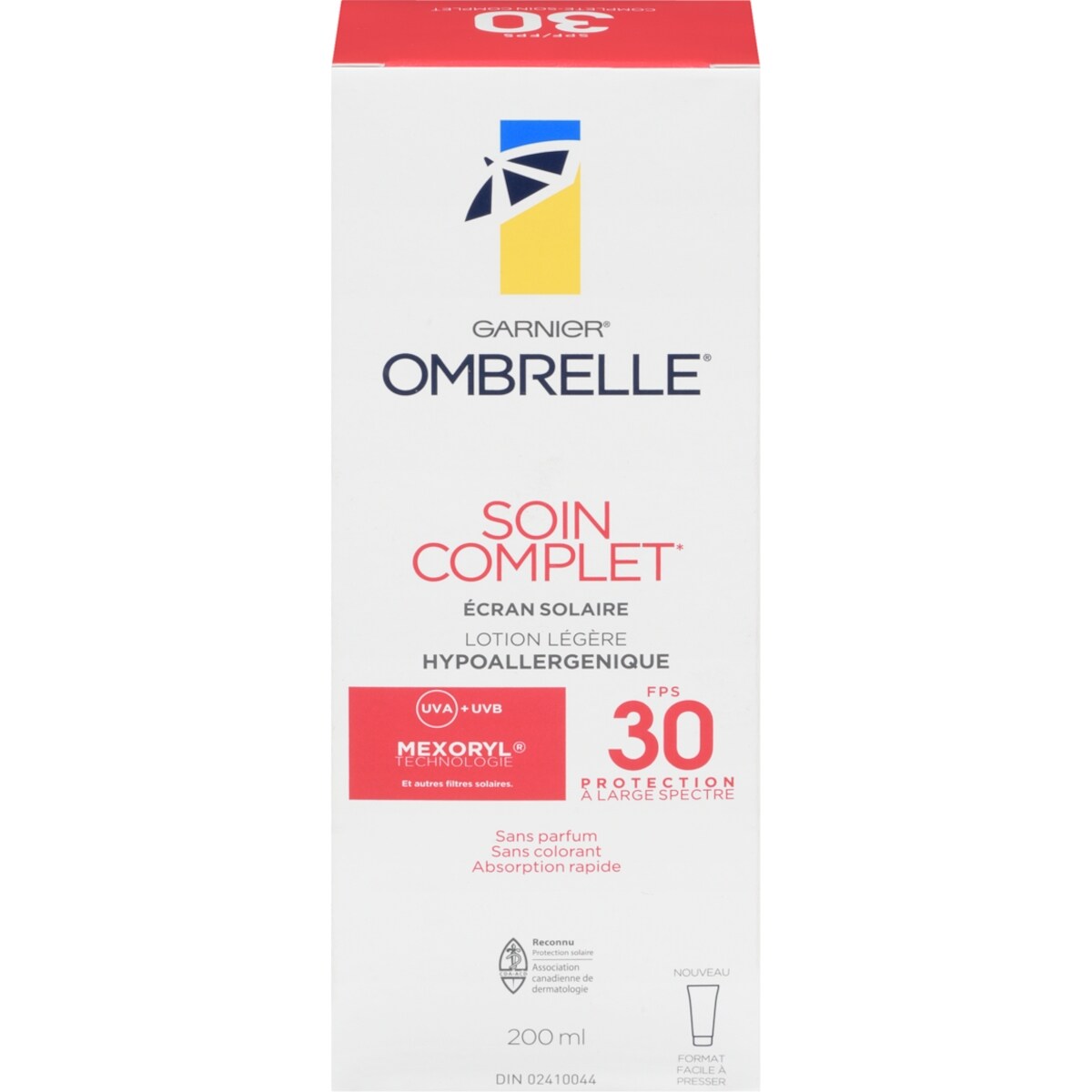 Soin complet écran solaire lotion légère fps 30 protection à large spectre uva + uvb
