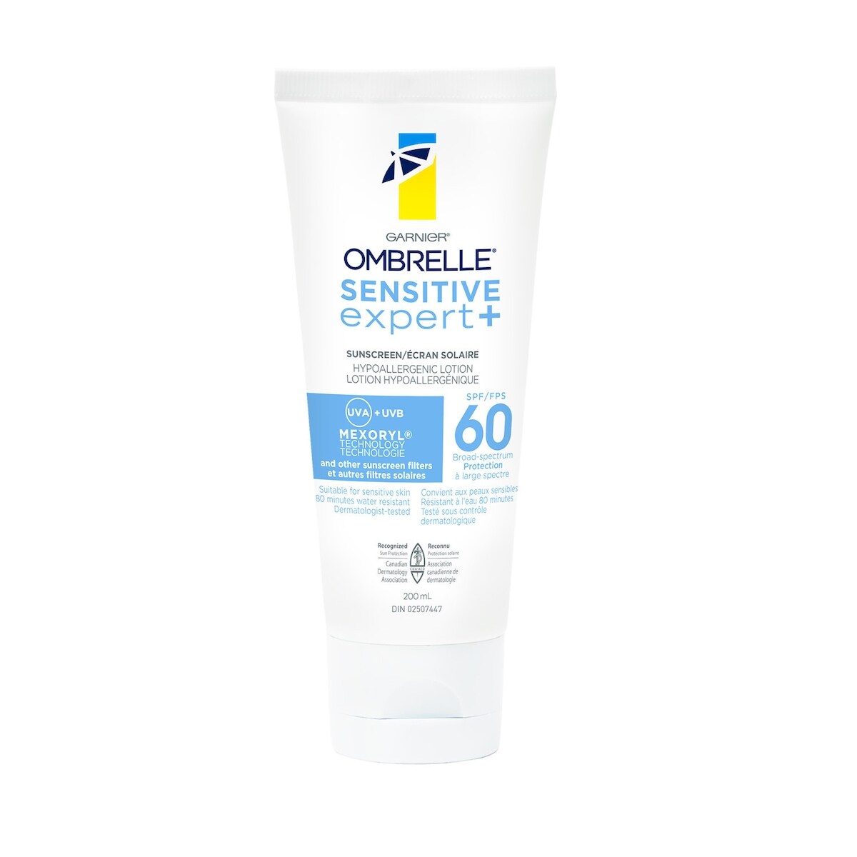 Sensitive expert + crème hypoallergénique visage écran solaire fps 60 protection à large spectre