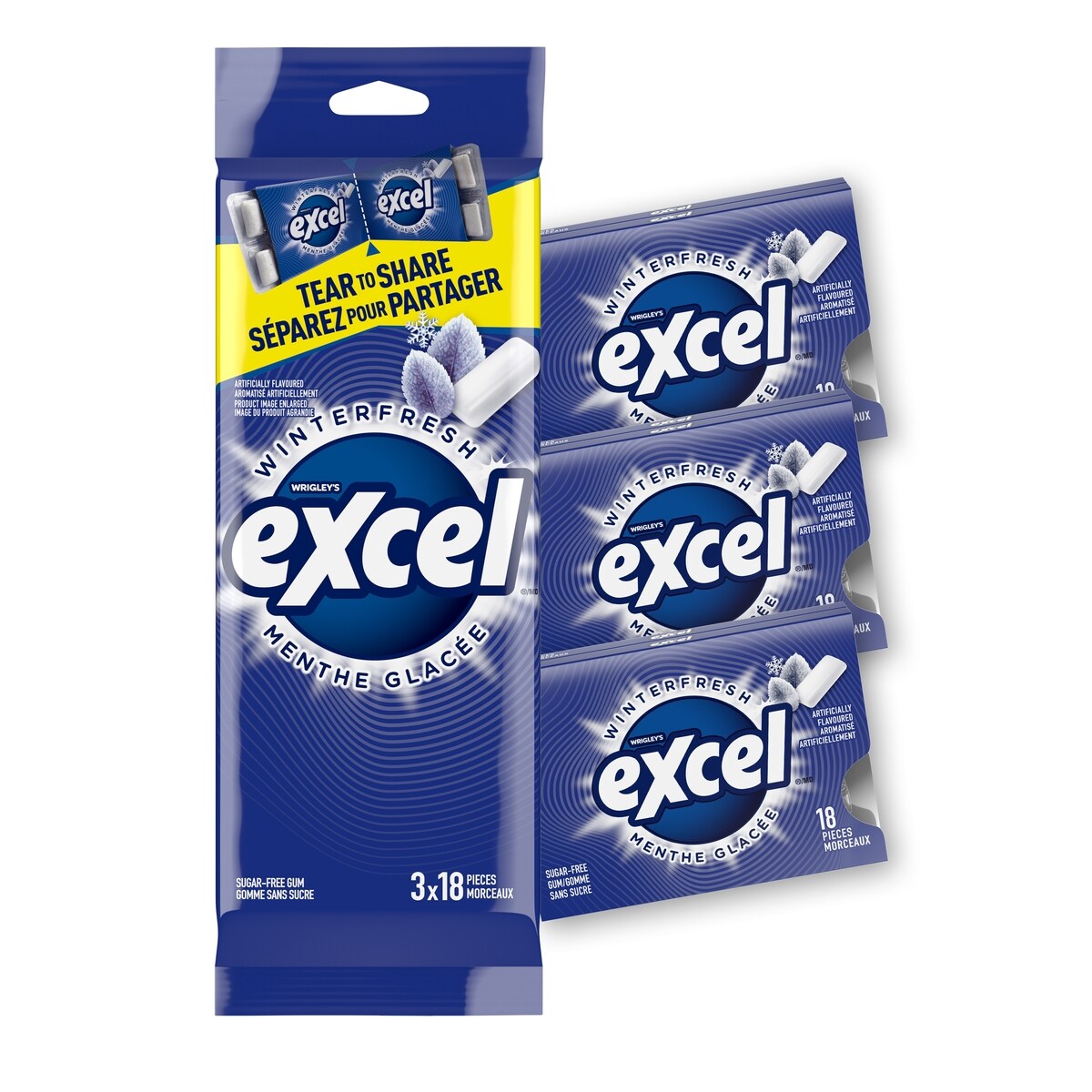 Excel Menthe glacée, gomme à mâcher sans sucre