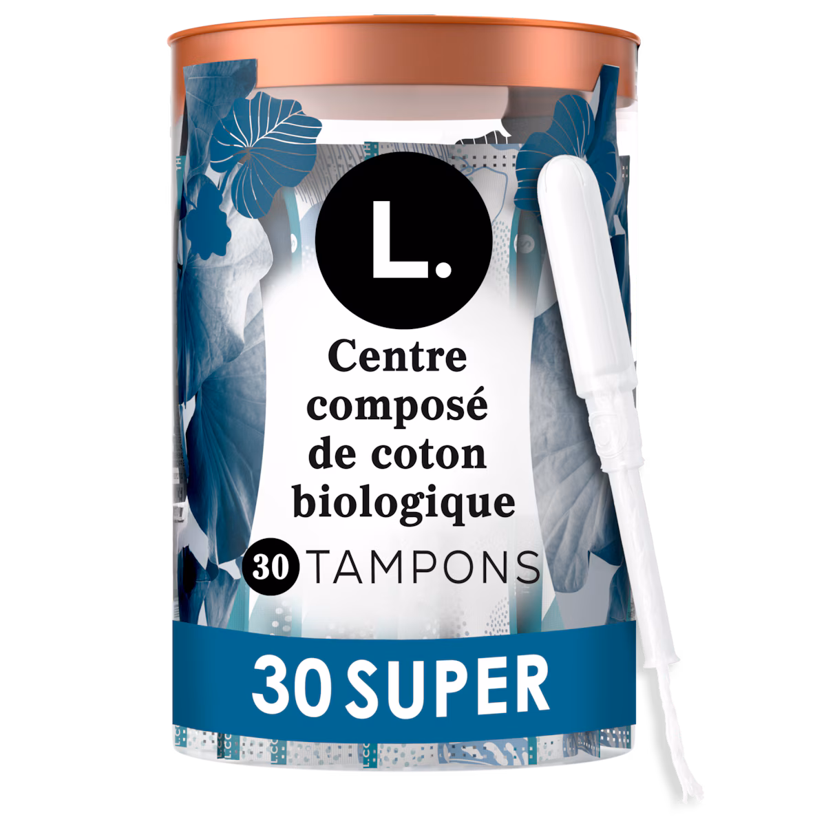Tampons, fabriqués à partir de coton biologique, degré dabsorption super, 30 tampons