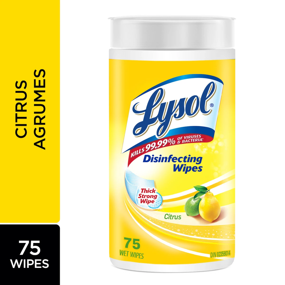 lingettes désinfectantes, aux agrumes