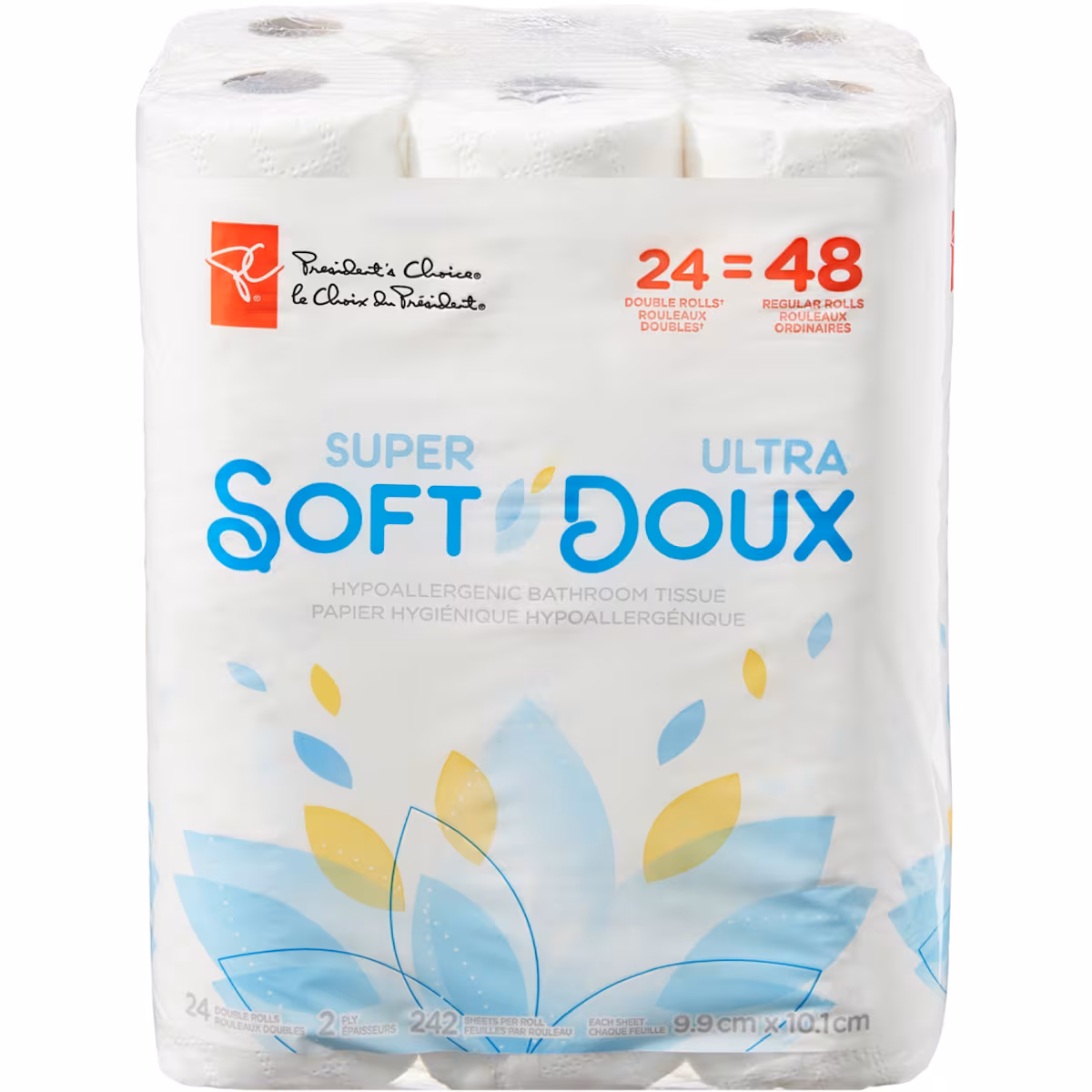 Papier hygiénique hypoallergénique ultra doux, lot de 24