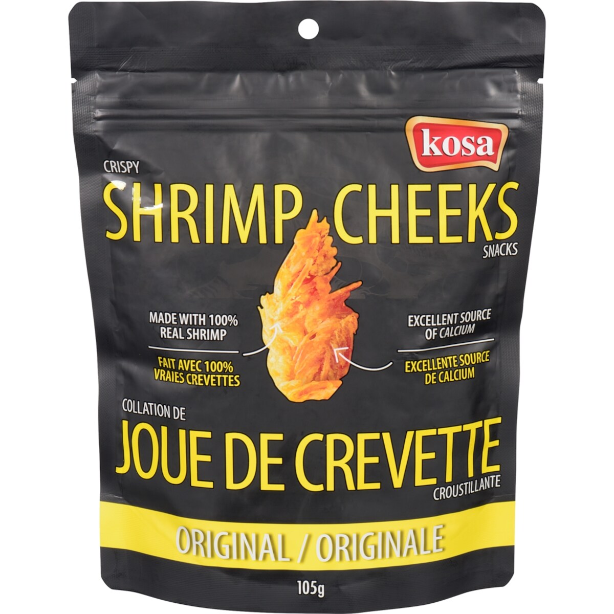 Collation de joue de crevette croustillante originale