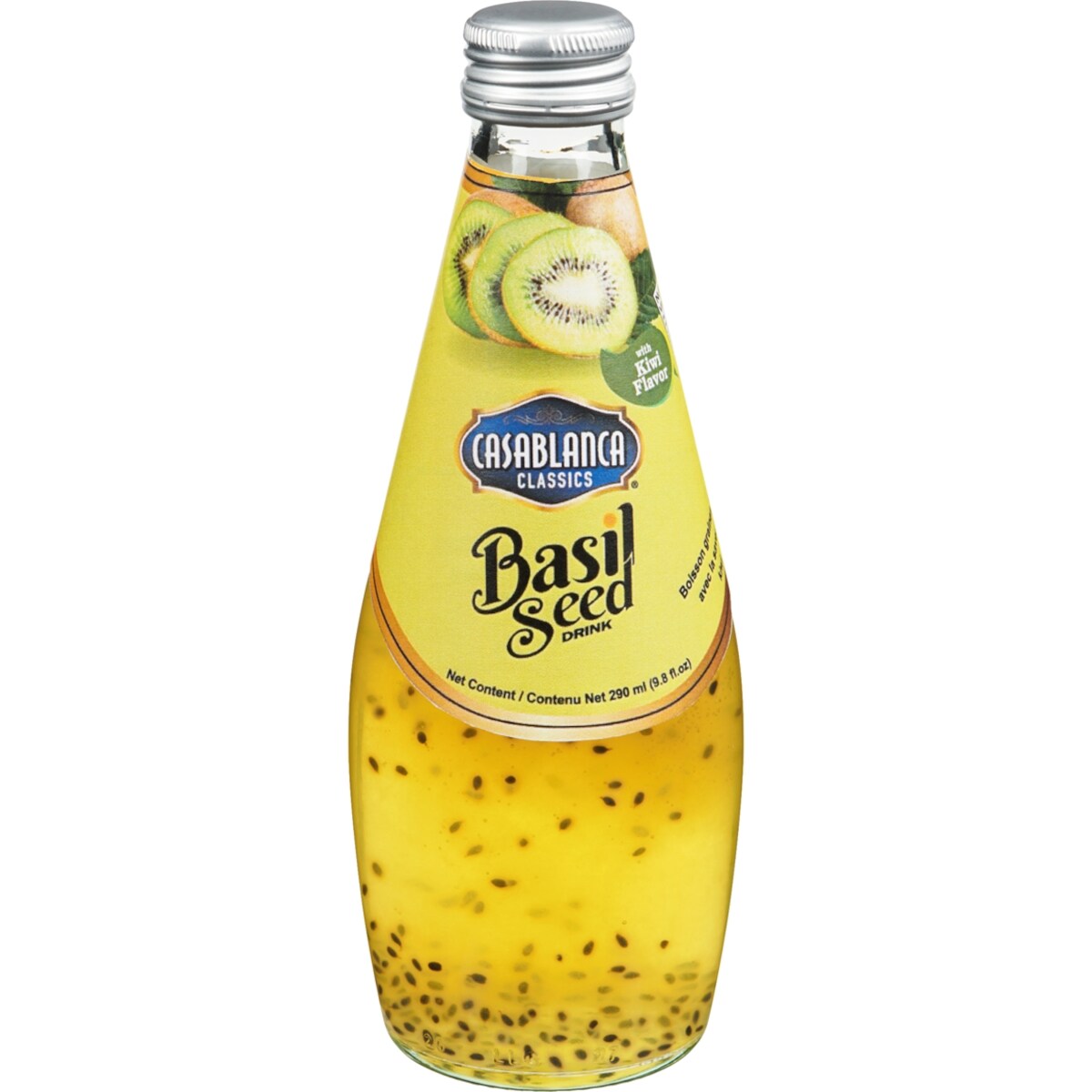 Boisson graines basil avec la saveur de kiwi