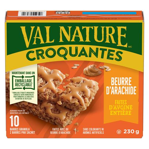 Nature valley crunchy granola bars. peanut butter 5 sachet x . 230 g
