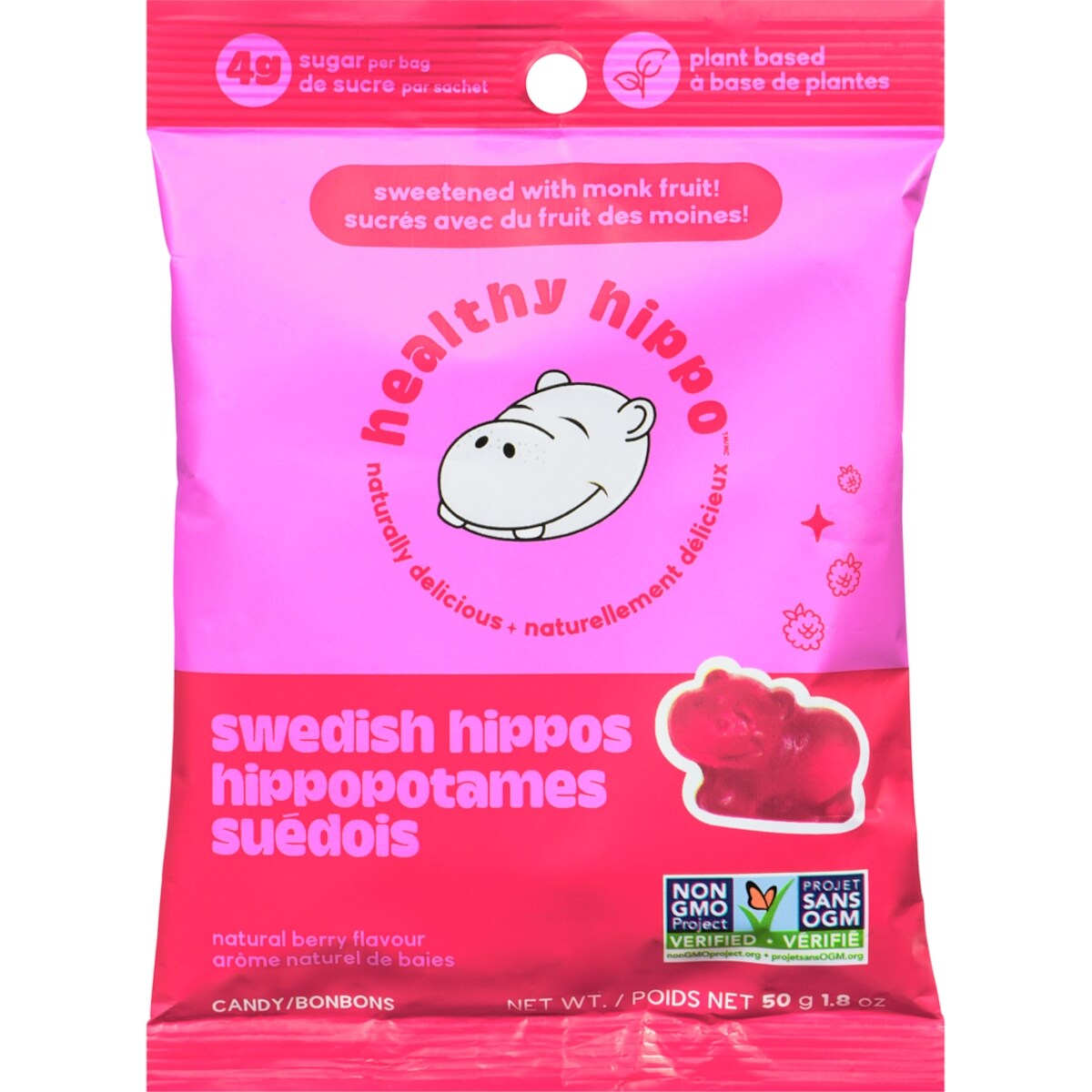 Hippopotames suédois saveur de baies naturelles