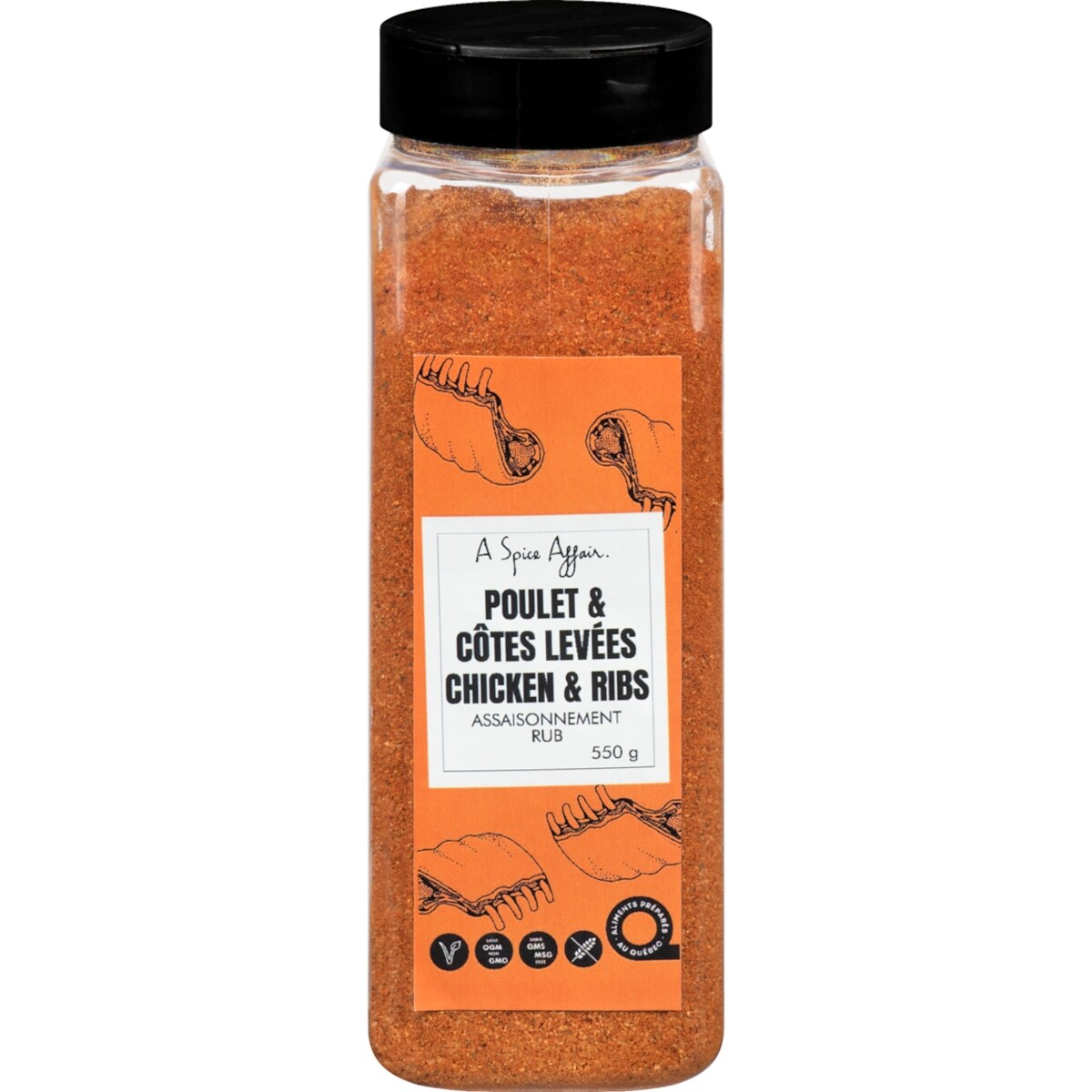 Poulet et côtes levées assaisonnement