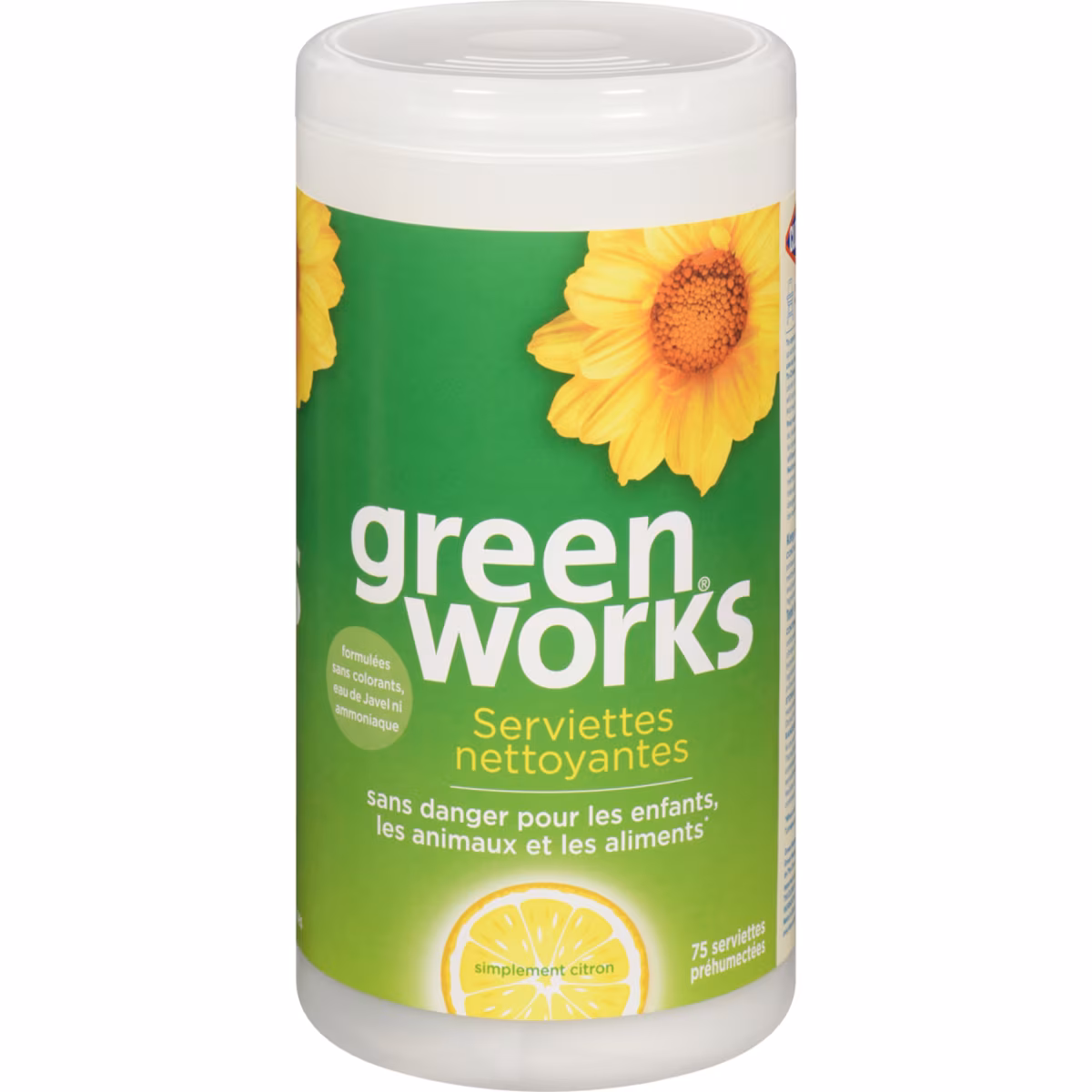 Green works serviettes nettoyantes simplement citron