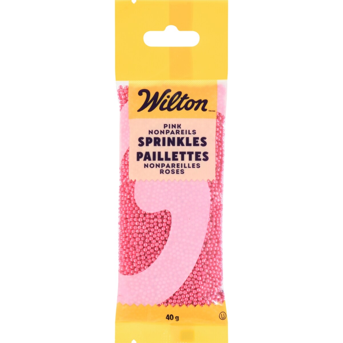 Sachet de paillettes nonpareilles roses, 40 g