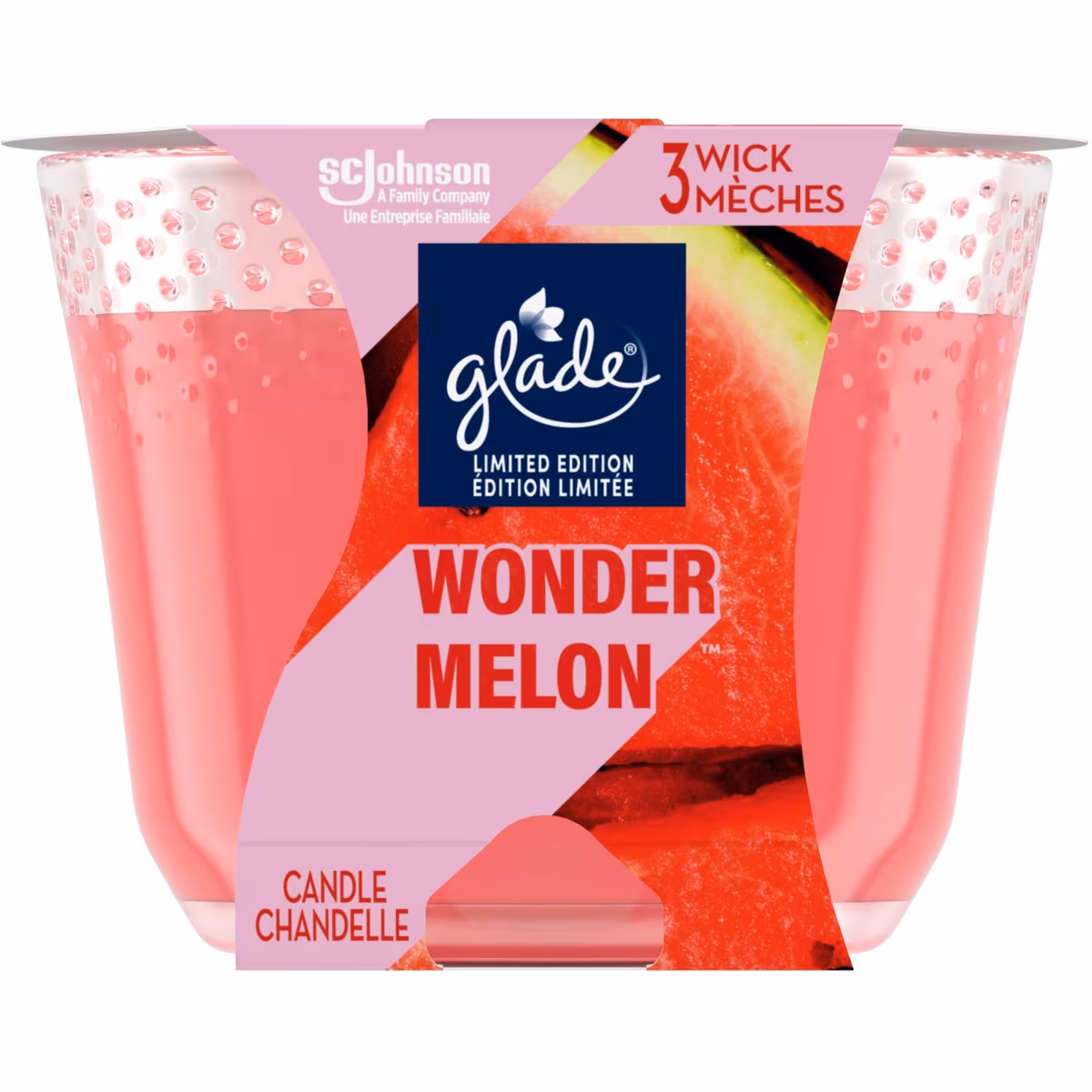 Chandelle à 3 mèches stay cool watermelon édition limitée