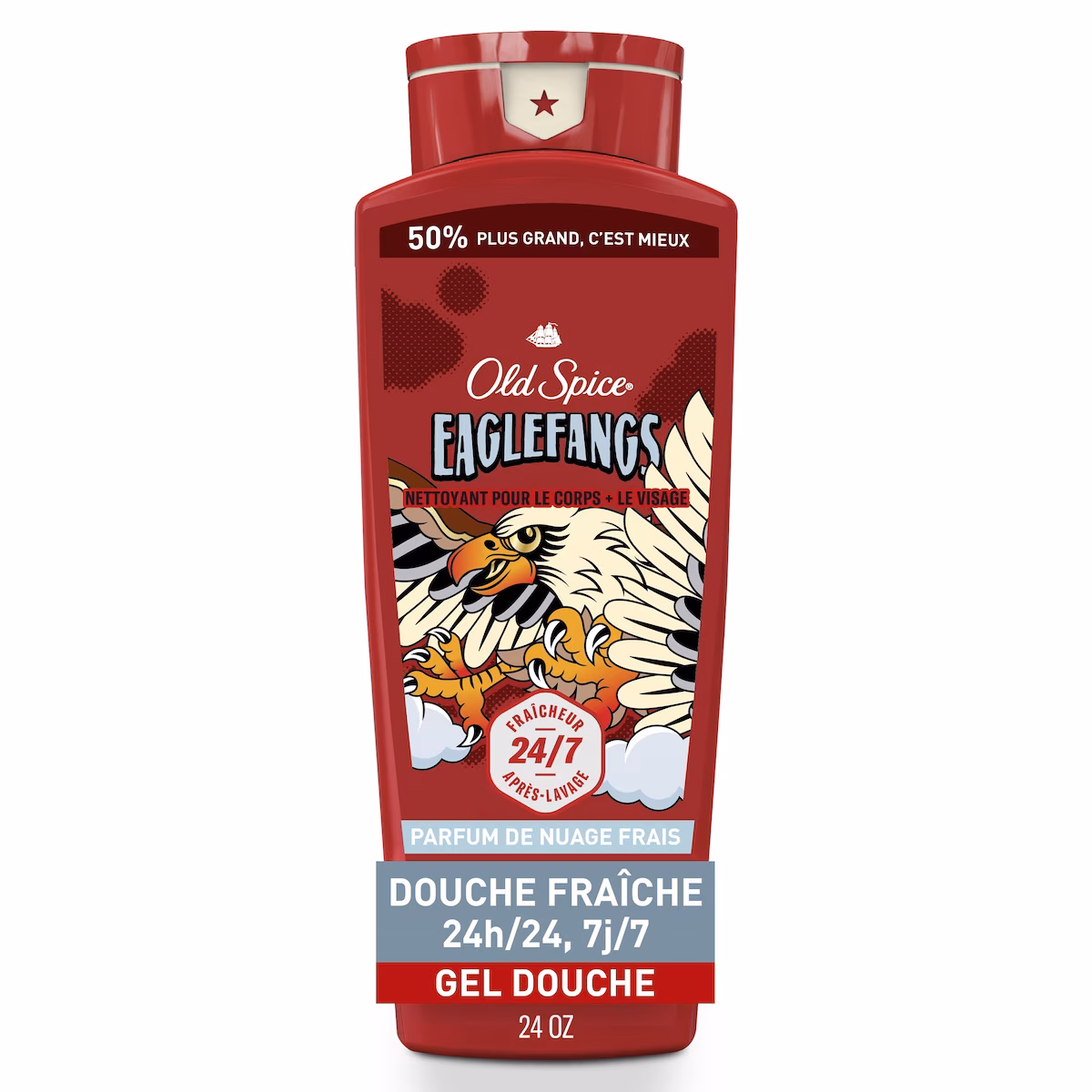 Nettoyant pour le corps  pour hommes, Eaglefangs, mousse longue durée