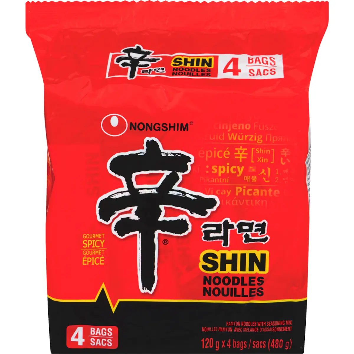 Shin soupe aux nouilles nouilles ramyun avec mélange pour soupe gourmet épicé