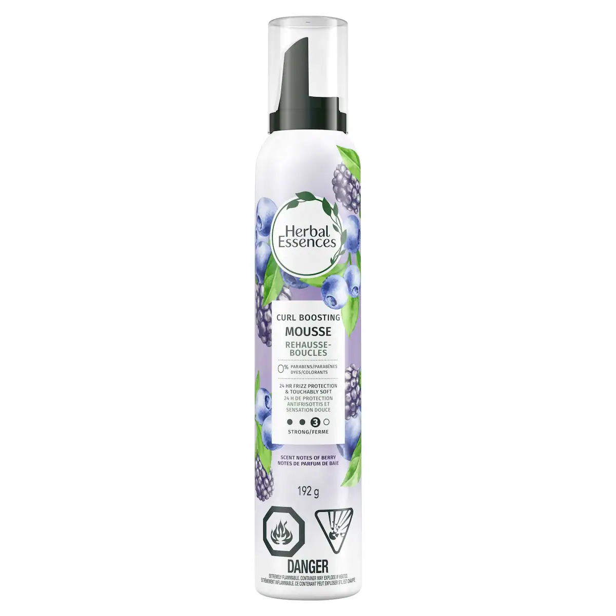 Mousse rehausse-boucles  pour cheveux bouclés et ondulés, tient toute la journée, contrôle des frisottis
