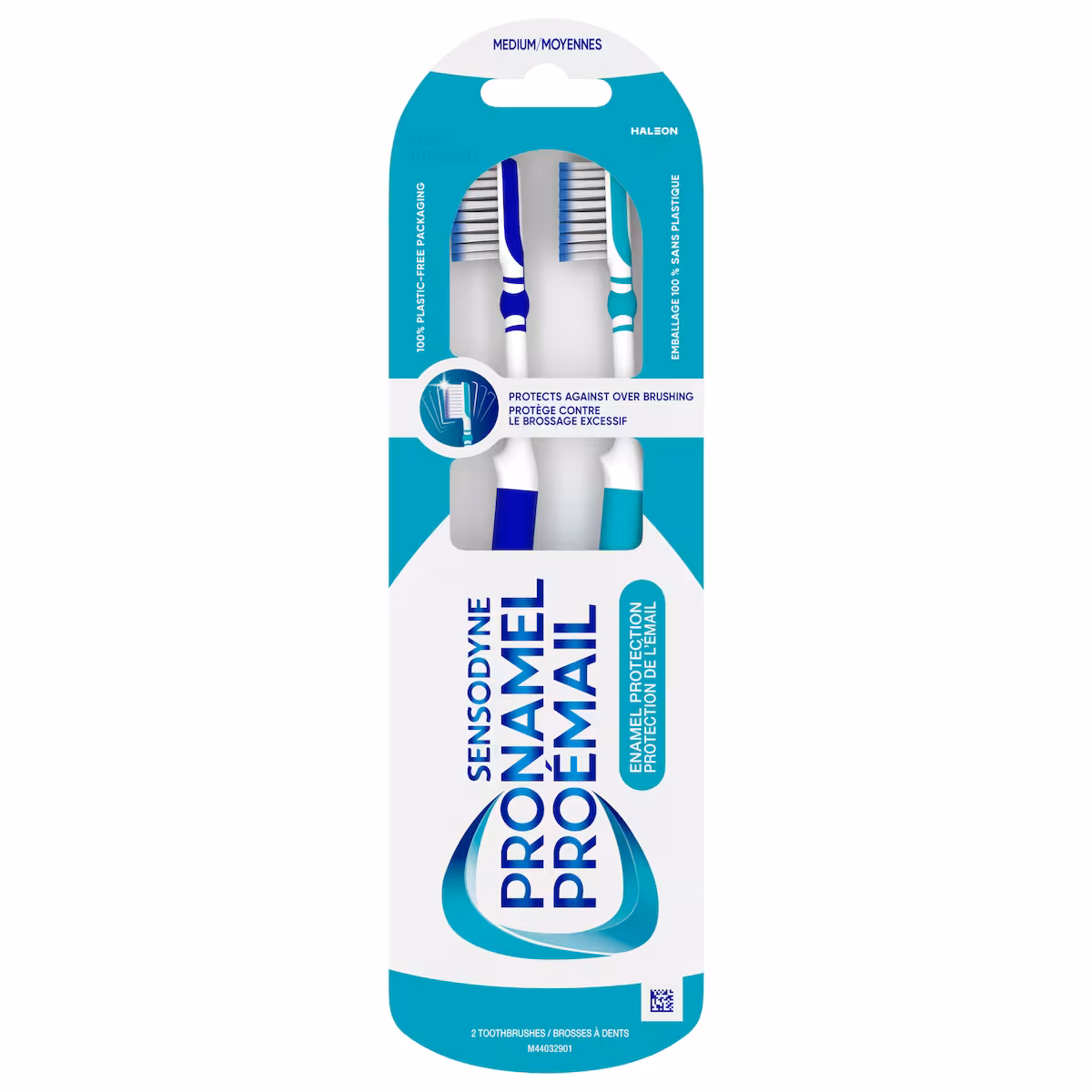 Duo de brosses à dents Proémail Protection de lémail, soies moyennes