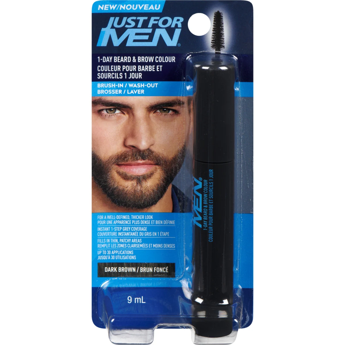 Couleur pour barbe et sourcils 1 jour brun foncé