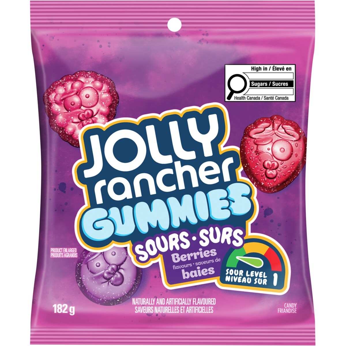 Gummies surs à saveurs de baies