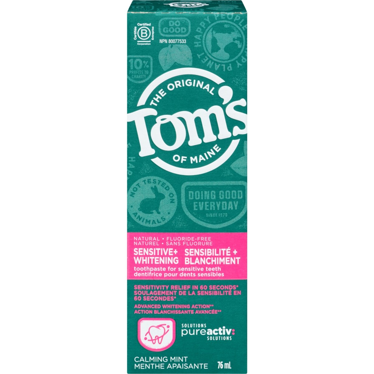 Dentifrice pour dents sensibles menthe apaisante