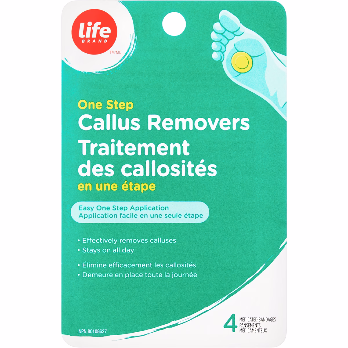 Traitement des callosités en une étape