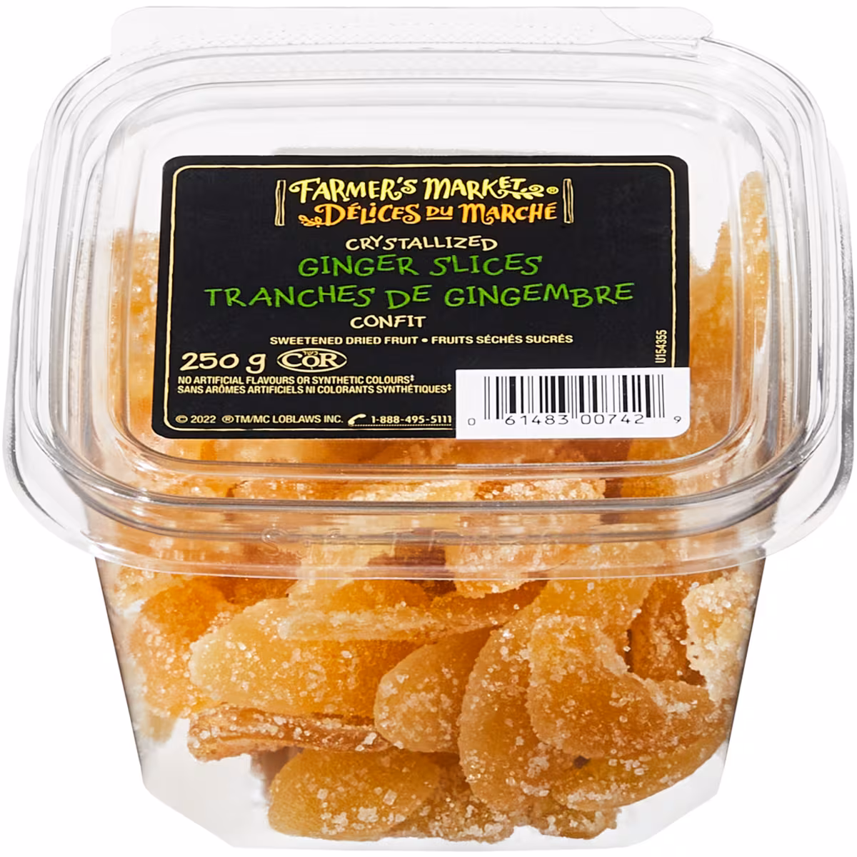 Tranches de gingembre confit