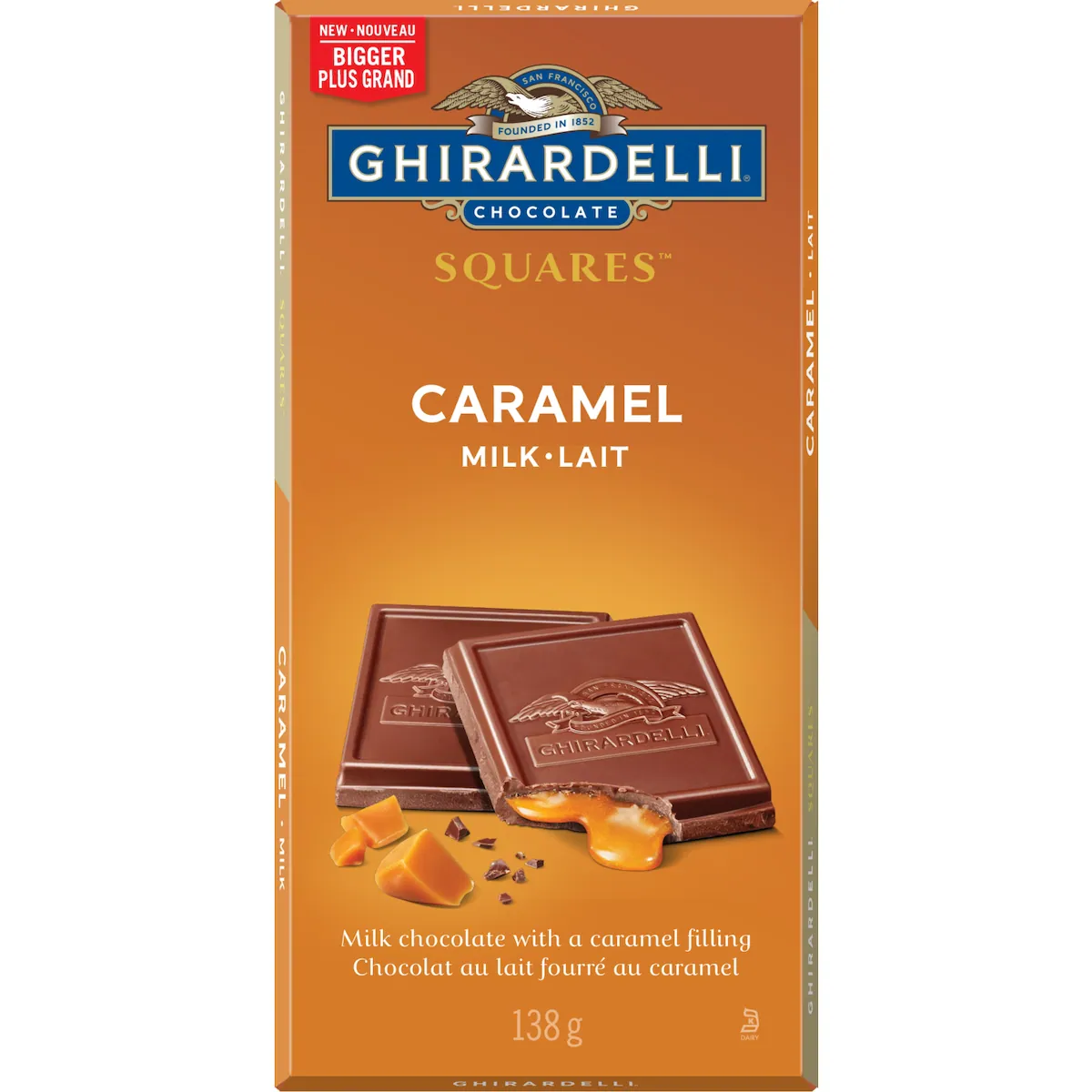 Tablette au chocolat au lait et au caramel