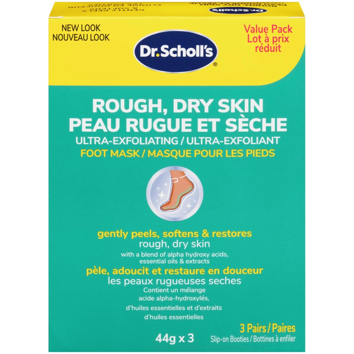 Masque pour les pieds ultra-exfoliant Dr. Scholls, paquet de 3