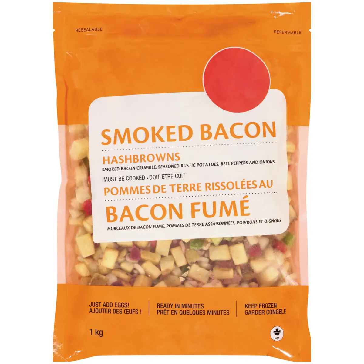 Pommes de terre rissolées au bacon fumé