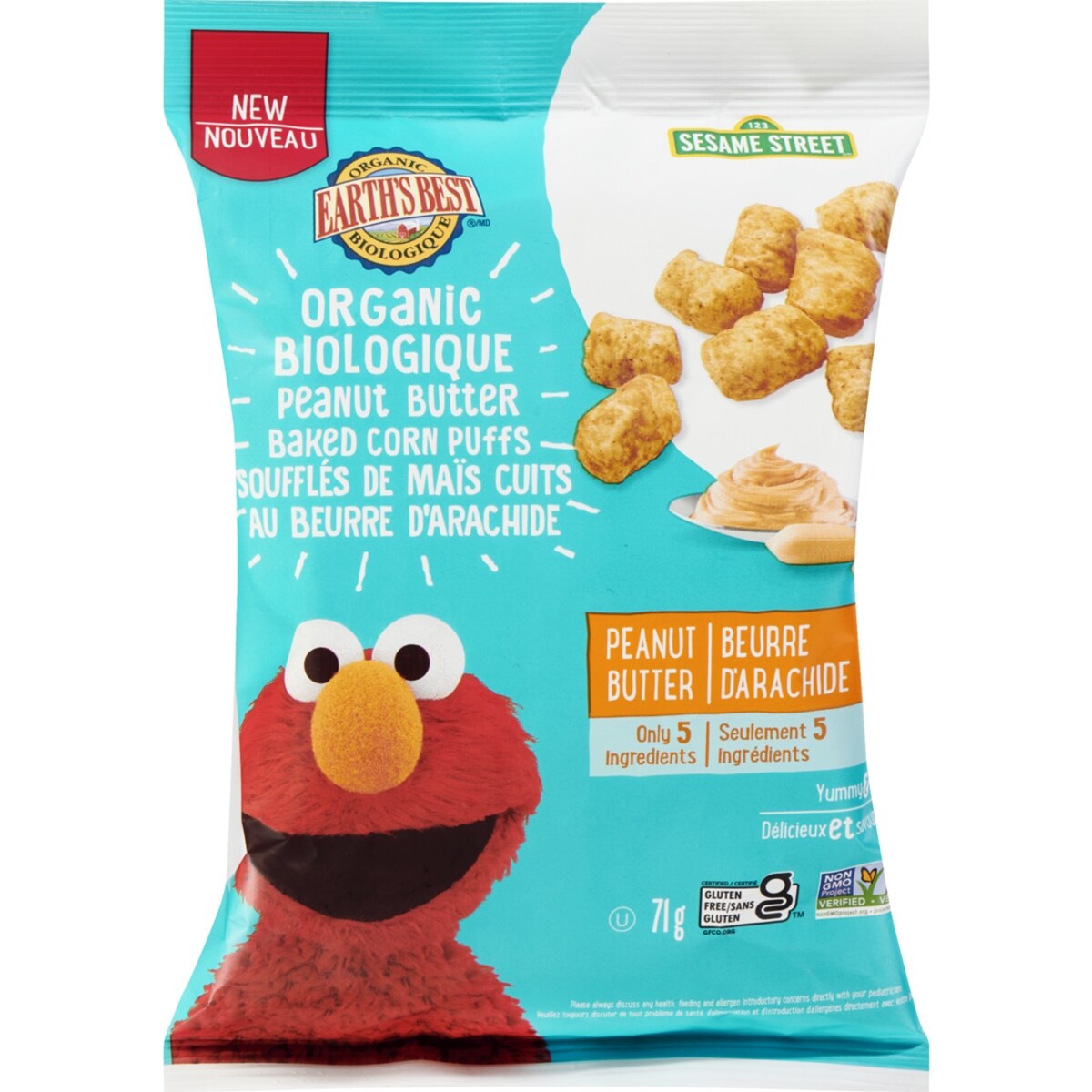 Soufflés de maïs cuits au beurre d'arachide biologique