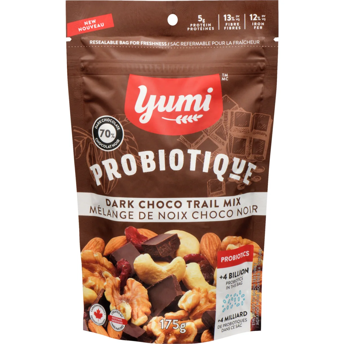 Probiotique mélange de noix choco-noir