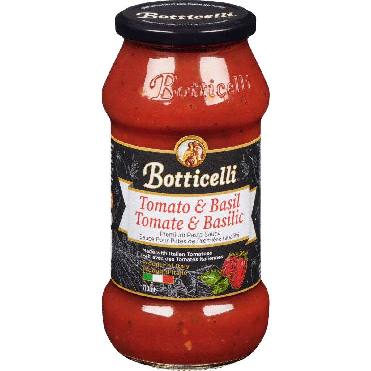 Sauce pour pâtes de qualité supérieure à la tomate et au basilic