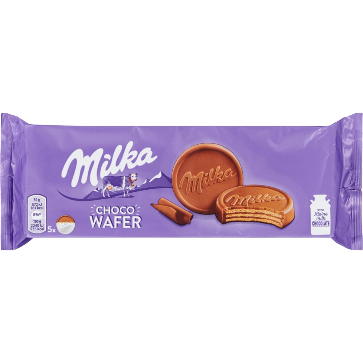 Gaufrette au crème de cacao enrobée de chocolat