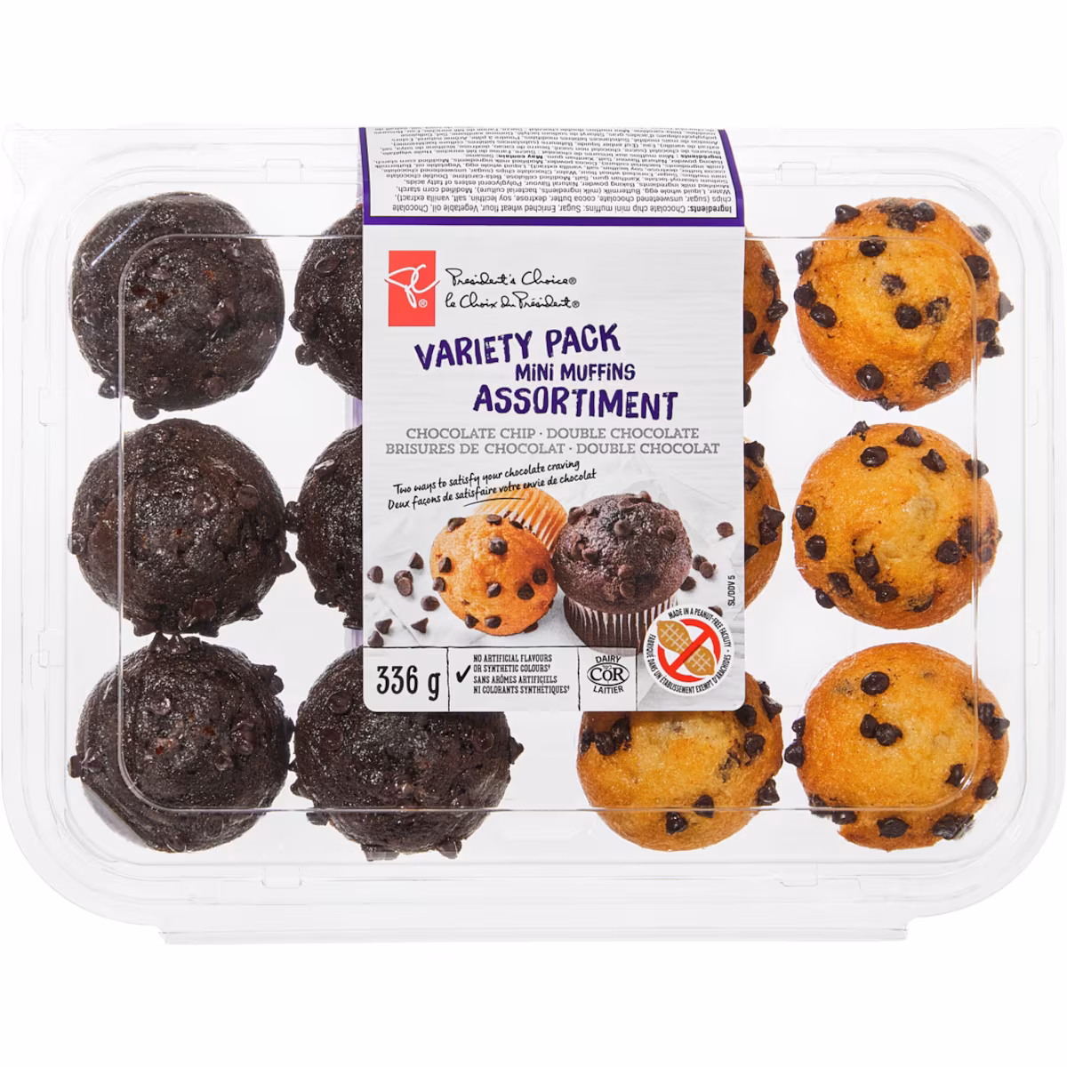 Mini-muffins, chocolat et double chocolat