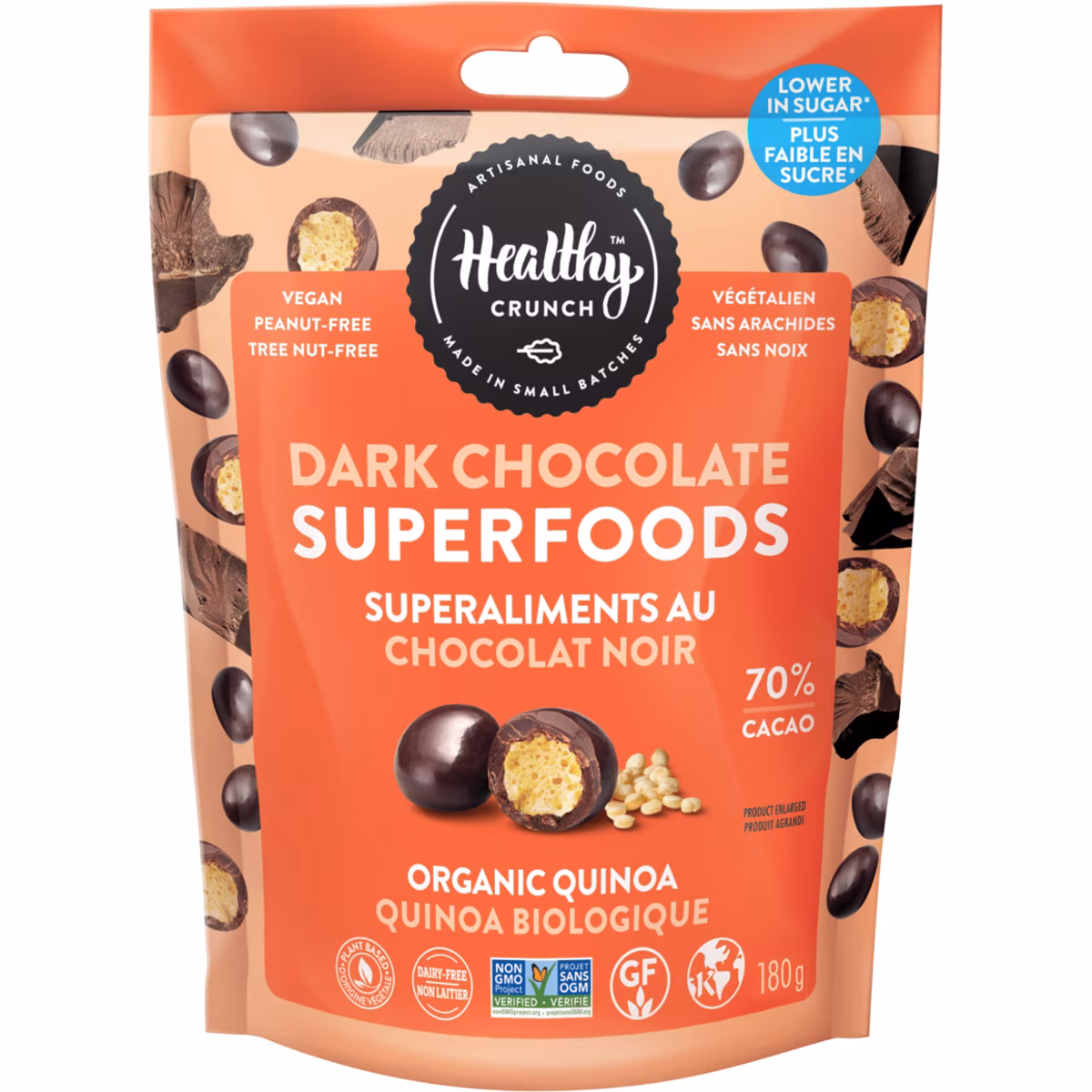 Superaliments au quinoa et au chocolat noir biologique