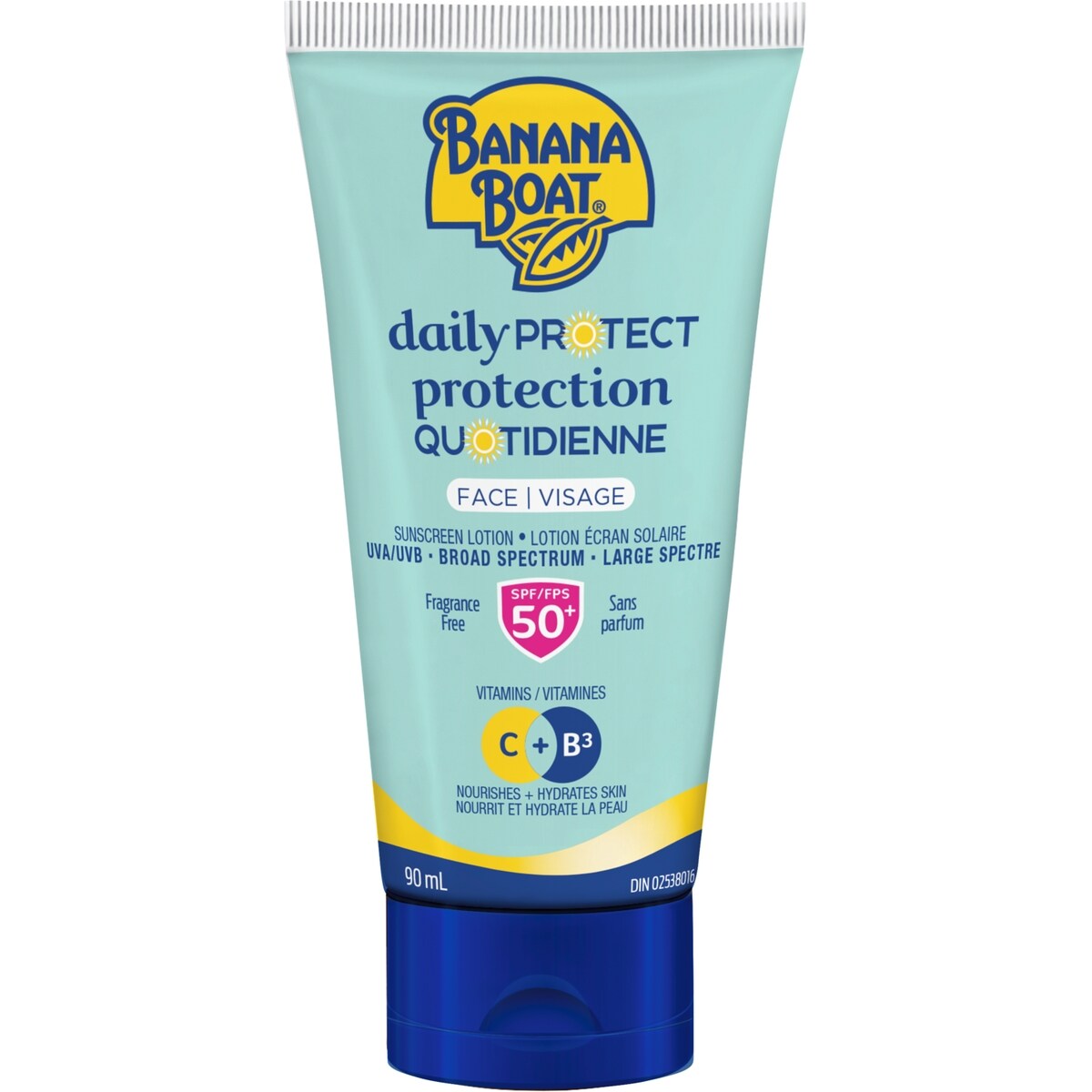 Lotion écran solaire pour le visage Protection quotidienne à FPS 50+
