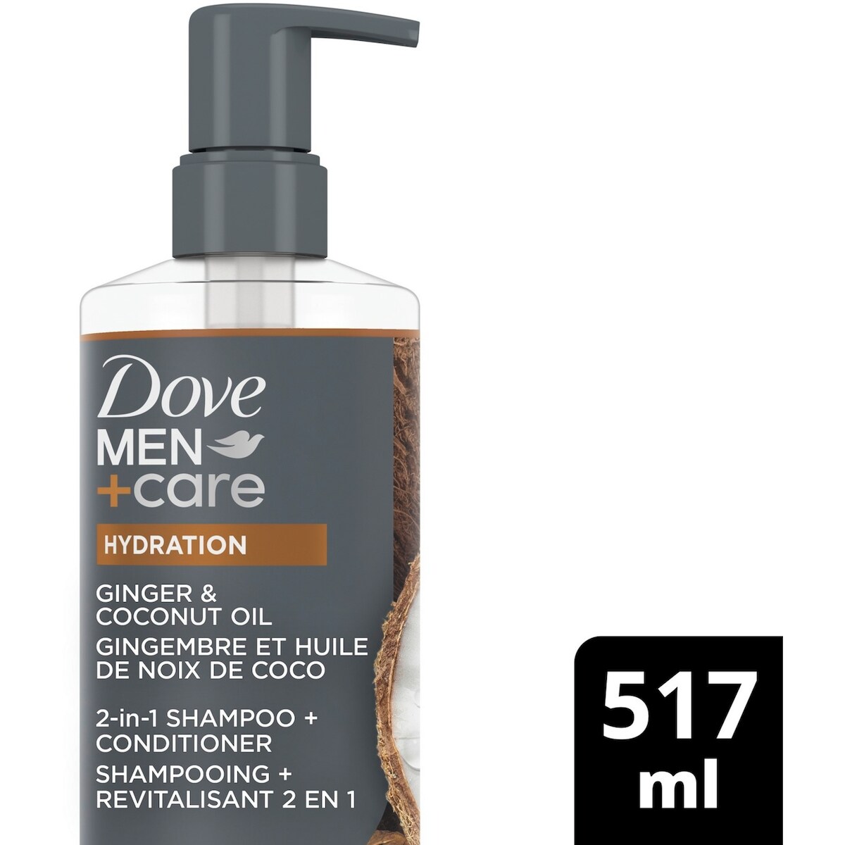 Shampooing + Revitalisant 2 en 1 Gingembre et Huile de Noix de Coco
