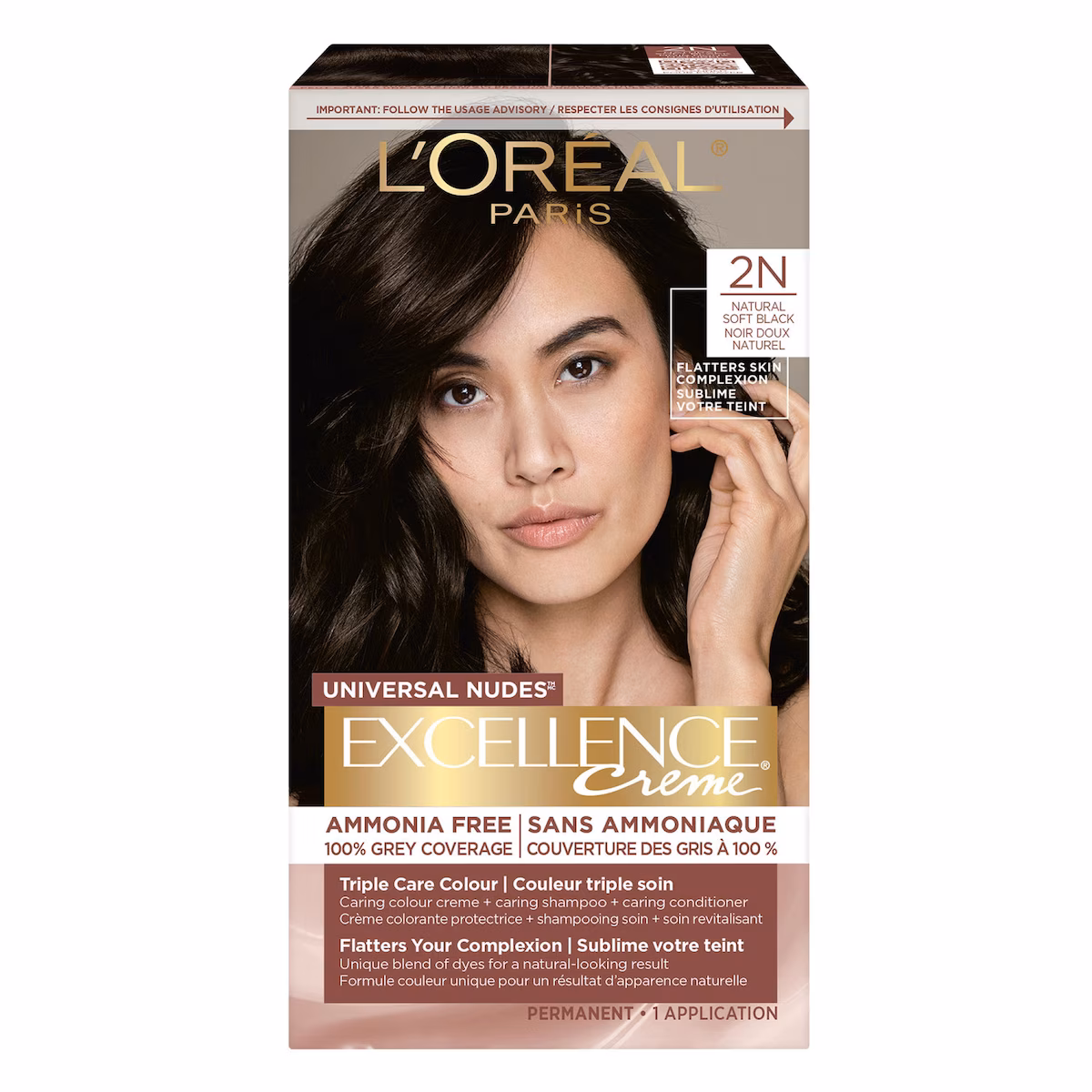 Excellence creme couleur triple soin 2n noir doux naturel