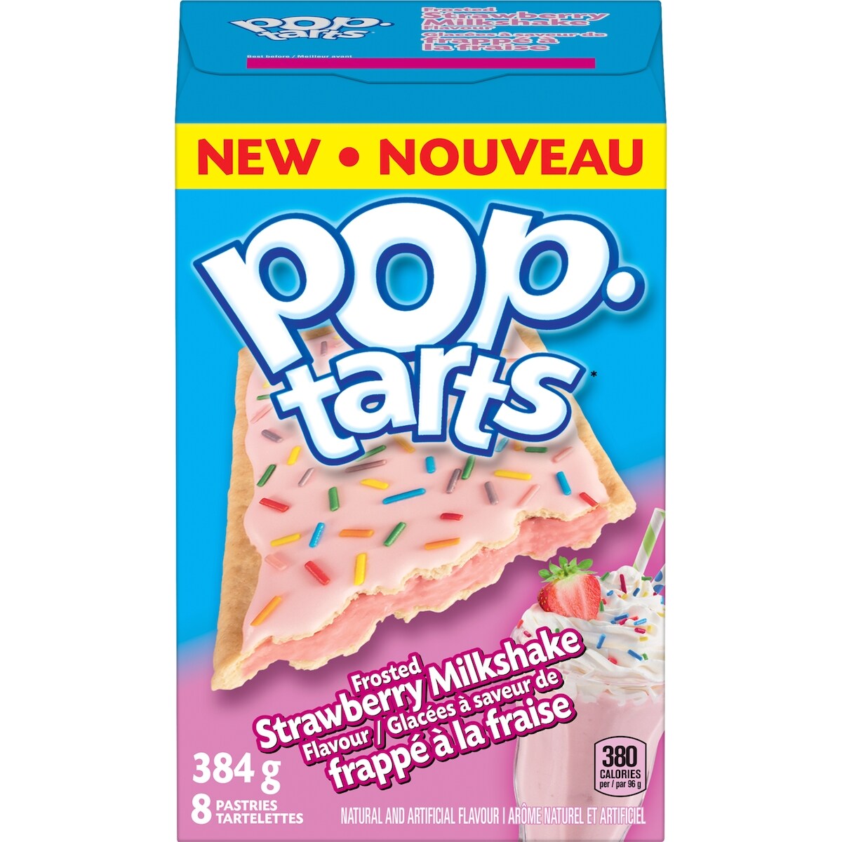 Poptarts Tartelettes glacées à saveur de frappé à la fraise