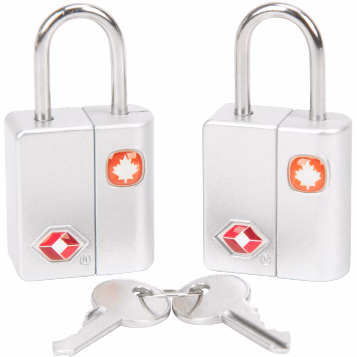 Ensemble de serrures tsa, lot de 2 argenté