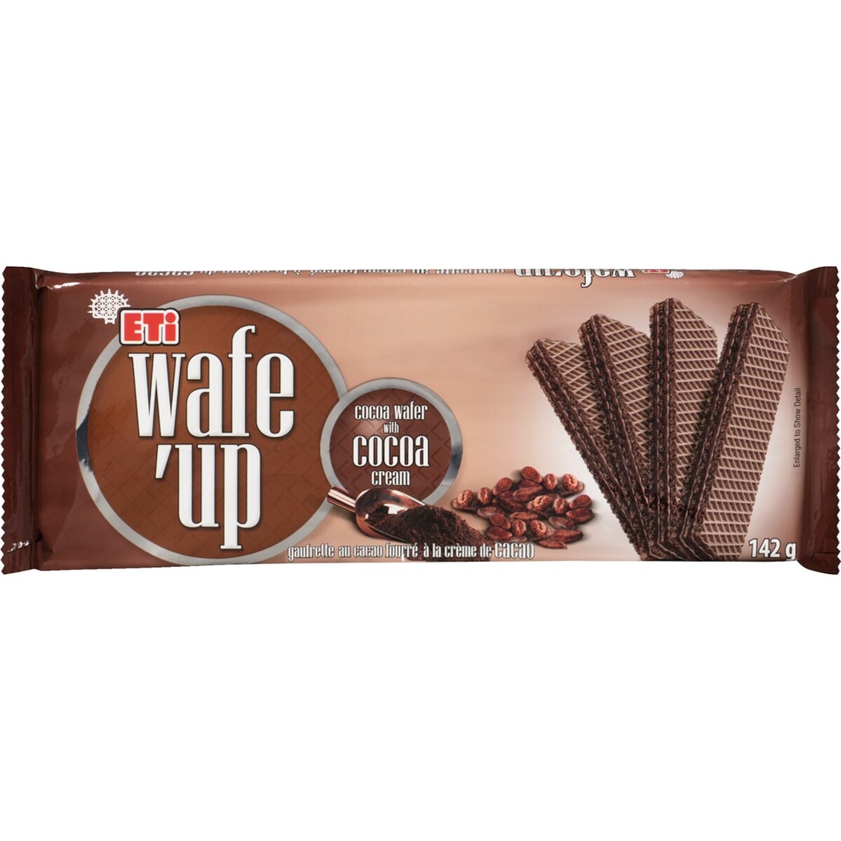 Gaufrette au cacao fourré à la crème de cacao
