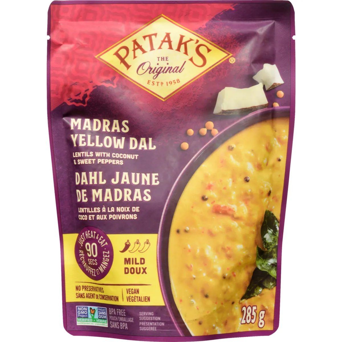 Dahl jaune de madras doux